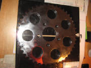 46T flat sprocket modified to fit late model HD 1" hubs