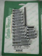 Honda CB750 right and left side cover bolt kit allenhead polished chrome with knurl removed