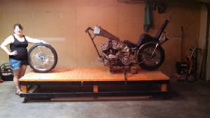 96" Shovelhead motor custom Cycle One rigid frame