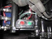 Example of indicator lights installed